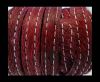 Hair-On Leather with Stitch-Maroon-10mm