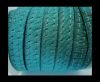 Hair-On Leather with Stitch-Turquoise-10mm