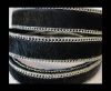 Hair-on leather with Chain-Black-14mm