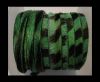 Hair-On Leather Flat-Hunter Green Zebra Print-20mm