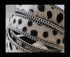 Hair-on leather with Chain - Dalmatian (small dots)  - 10mm