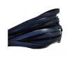 Flat leather Italian - 5 mm - Black edges - Dark Blue