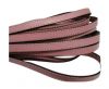 Italian Flat Leather-Double Stitched - Black Edges - Baby Pink