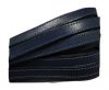 Italian Flat Leather-Double Stitched - Black edges - Dark Blue