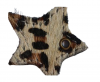 KC-Key Cord Star Shape 4cm light leopard hair-on