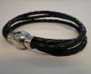 Unisex Leather Bracelet MLBSS-4