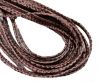 Flat Nappa Leather cords - 5mm - Lizard rose
