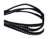 Real Nappa Flat Leather with swarovski crystals-6mm-Black