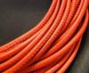 Round stitched nappa leather cord Red-6mm