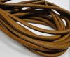 RRound stitched nappa leather cord 6mm-Light Brown