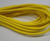 Round stitched nappa leather cord 6mm-Yellow