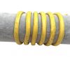 Real Round Nappa Leather cords 6mm- Snake style-yellow