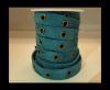 Real Suede Leather with Rivet -Turquoise-10mm