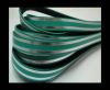 RFL-10MM with stripes on both sides-Turquoise with silver