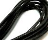 Round stitched nappa leather cord 6mm-Lizard Dark Brown