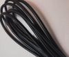 Round stitched nappa leather cord 6mm-ROUND STITCH BLACK