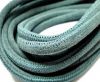 Round stitched nappa leather cord 4mm-SUEDE Blue
