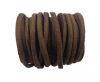 Rough Round Leather cords -5mm -Tan