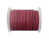Round leather cord-3mm-vintage dark pink