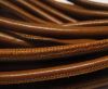 Round stitched nappa leather cord Snake-style -Brown Veins -4mm