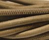 Round stitched nappa leather cord Snake-style -Taupe -4mm