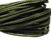 Round stitched nappa leather cord 2,5mm-Metallic green