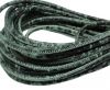 Round stitched nappa leather cord 4 mm - Python olive