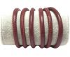 Round stitched nappa leather cord Bordeaux-6mm