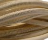 Round stitched nappa leather cord Cream-4mm