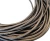 Round stitched nappa leather cord Dark Toupe-2,5mm