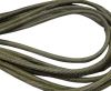 Round stitched nappa leather cord Lizard-Style -Olive-4mm