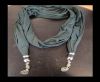 Scarf With Beads Style11-Toupe