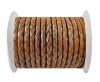 Round Braided Leather Cord SE/PB/11-Antique Brown - 4mm