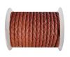 Round Braided Leather Cord SE/B/08-Coral - 4mm