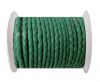 Round Braided Leather Cord SE/B/523-Moss Green-4mm