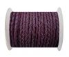 Round Braided Leather Cord SE/B/543-Plum - 4mm