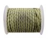 Round Braided Leather Cord SE/B/516-Pastel Green - 4mm