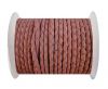Round Braided Leather Cord SE/B/722-Rose - 4mm