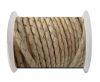 Round Braided Leather Cord SE/B/727-Beige-4mm