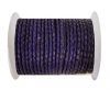 Round Braided Leather Cord SE/DB/Violet-4mm