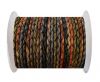 Round Braided Leather Cord SE/DM/04-Dark Shades - 4mm