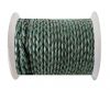 Round Braided Leather Cord SE/M/02-Metallic Mint-8mm