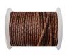 Round Braided Leather Cord SE/PB/10-Walnut - 5mm