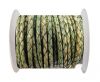 Round Braided Leather Cord SE/PB/18-Vintage Green - 3mm