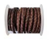 Round Braided Leather Cord SE/PB/Vintage Copper - 4mm