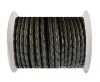 Round Braided Leather Cord SE/B/02-Black - 4mm
