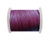 Round Leather Cord SE/R/Metallic Violet - 2mm