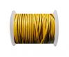 Round Leather Cord SE/R/Metallic Yellow - 3mm