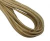 Round Stitched Nappa Leather Cord-4mm-snake style gold