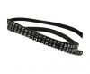 Suede Cord with studs-5mm-Silver-Dark Grey